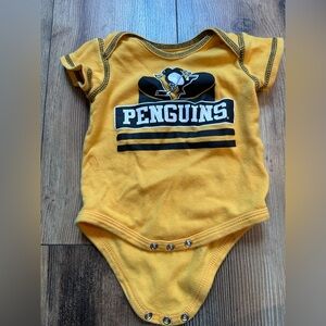 NHL Yellow and Black Bodysuit Pittsburgh Penguins